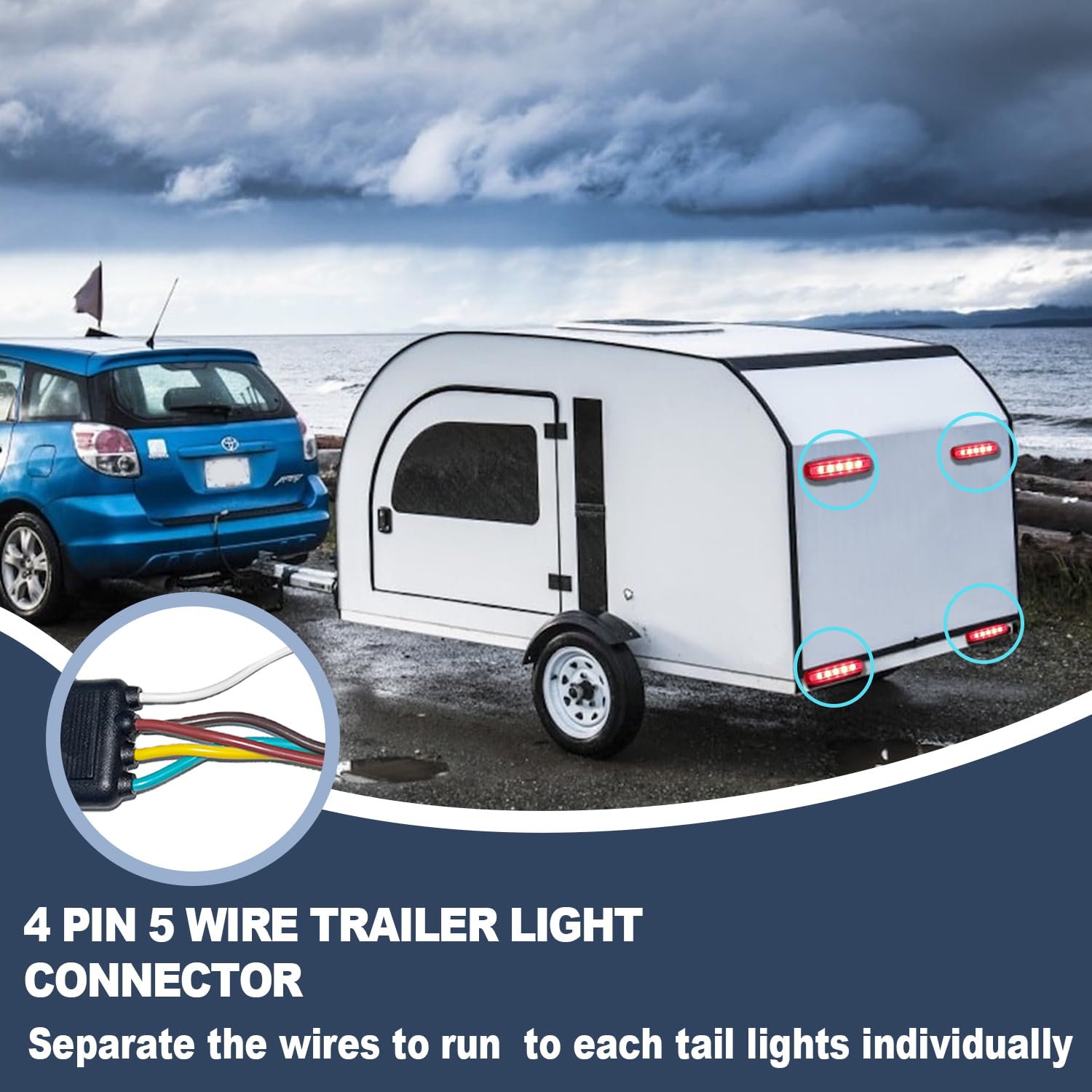 WALSIO color-coded wires simplify trailer wiring installation