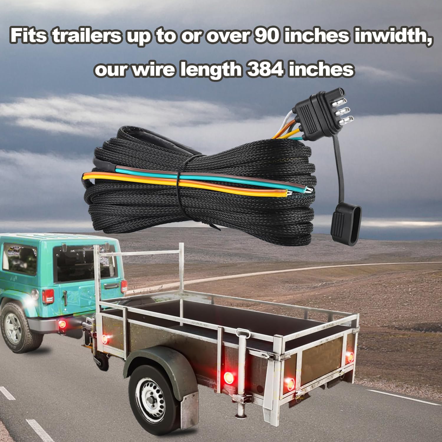 WALSIO PVC jacket and copper wires for durable trailer wiring.