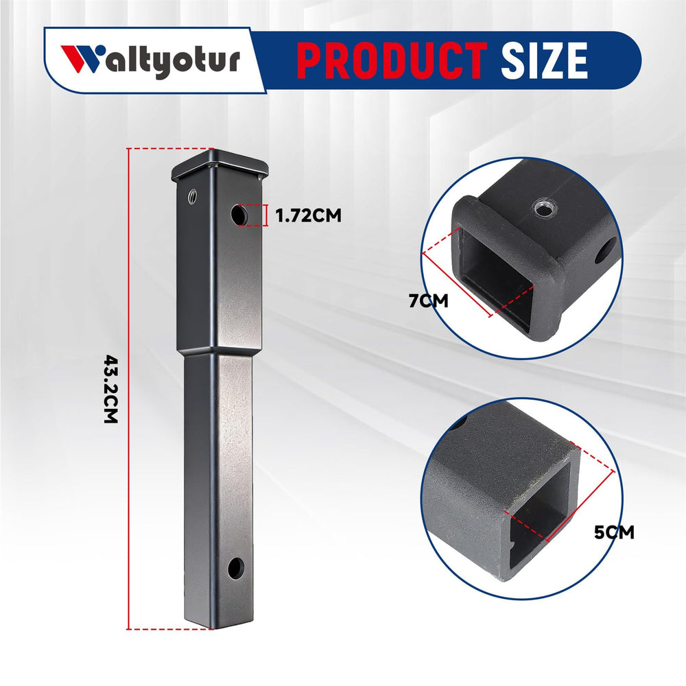Waltyotur extended reach in use with a cargo carrier
