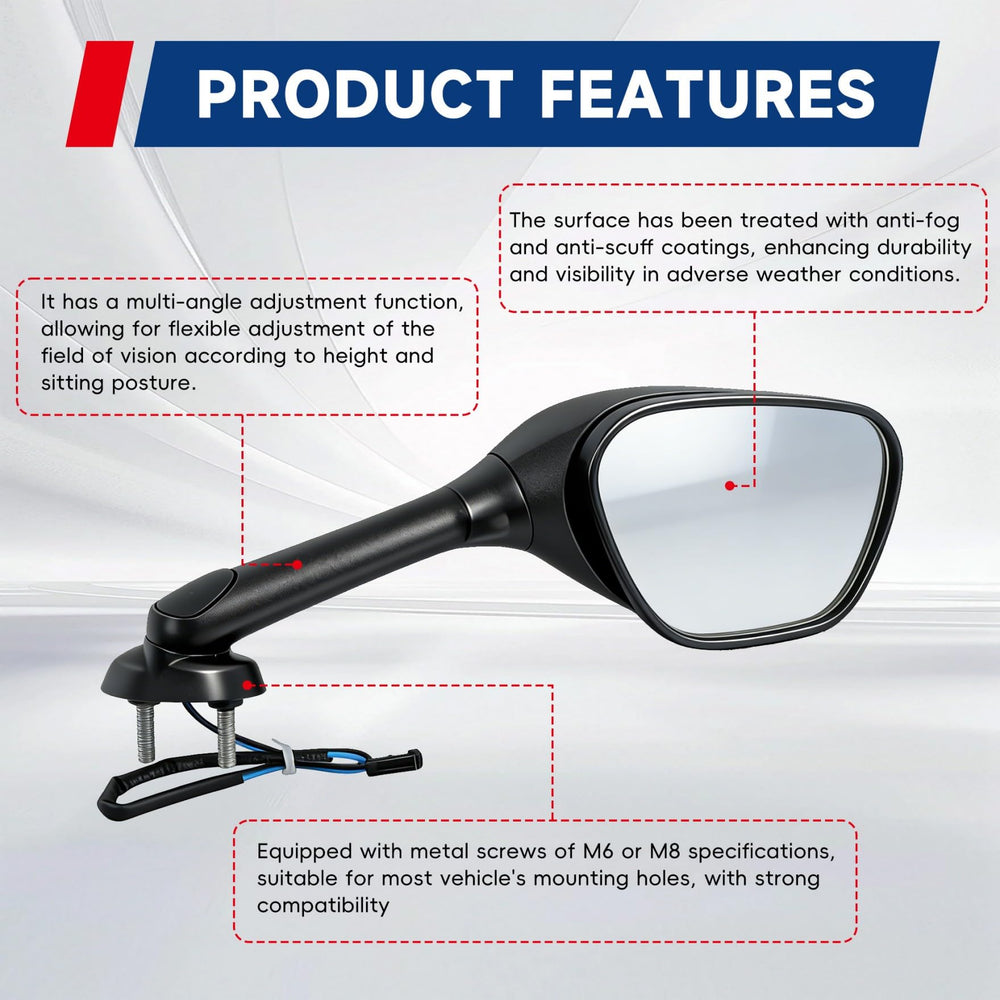 Waltyotur folding rear view mirror for compact storage and protection