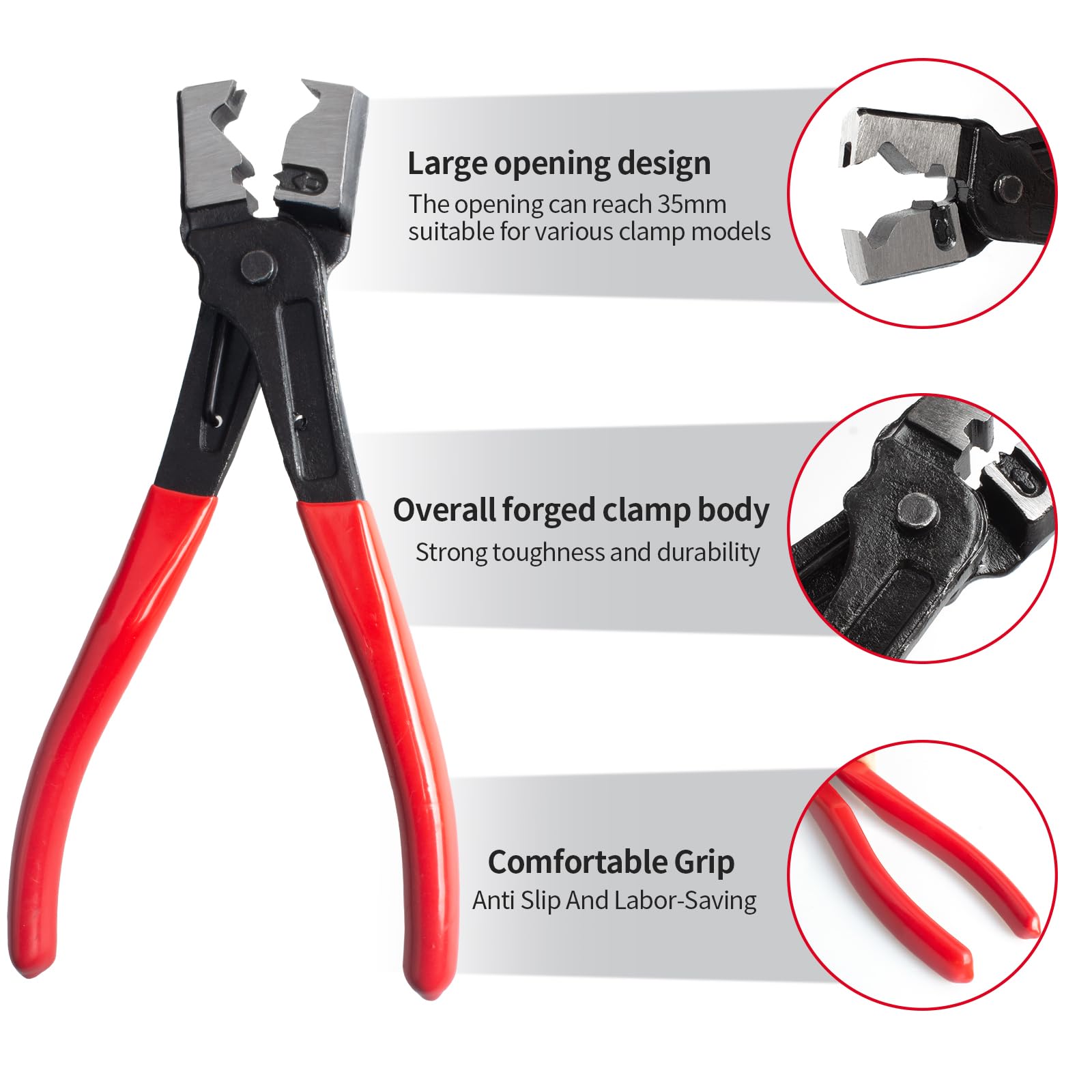 WAMEIJU hose clamp pliers designed to grip and release clamps safely.