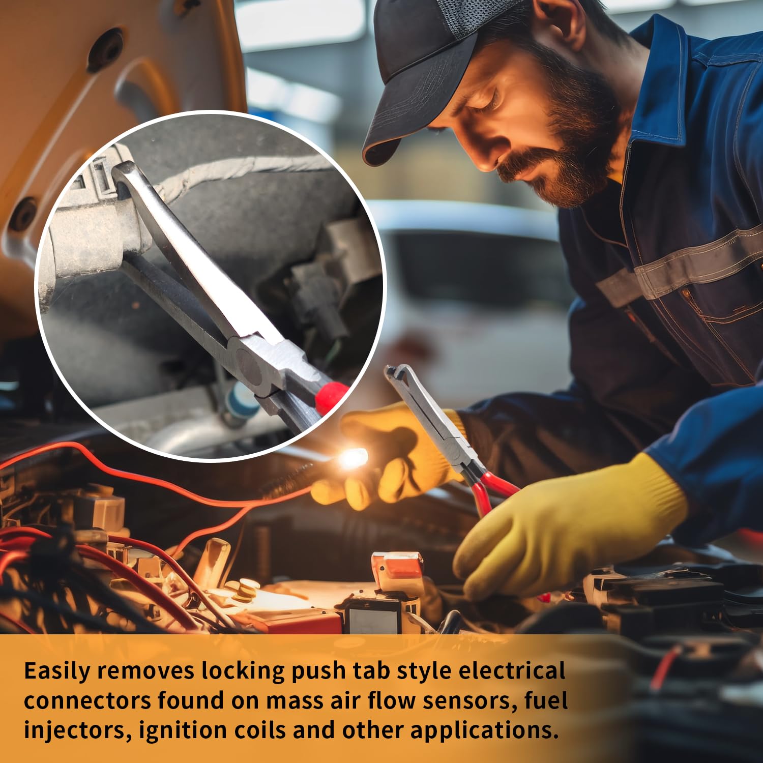 WAMEIJU mass air flow sensor connector removal tool improves accessibility.