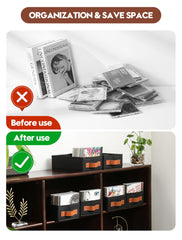 Wanapure durable fabric CD box with a handle for easy transport.