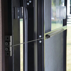 WanDwel closer main body mounted near hinge for smooth self-closing action.