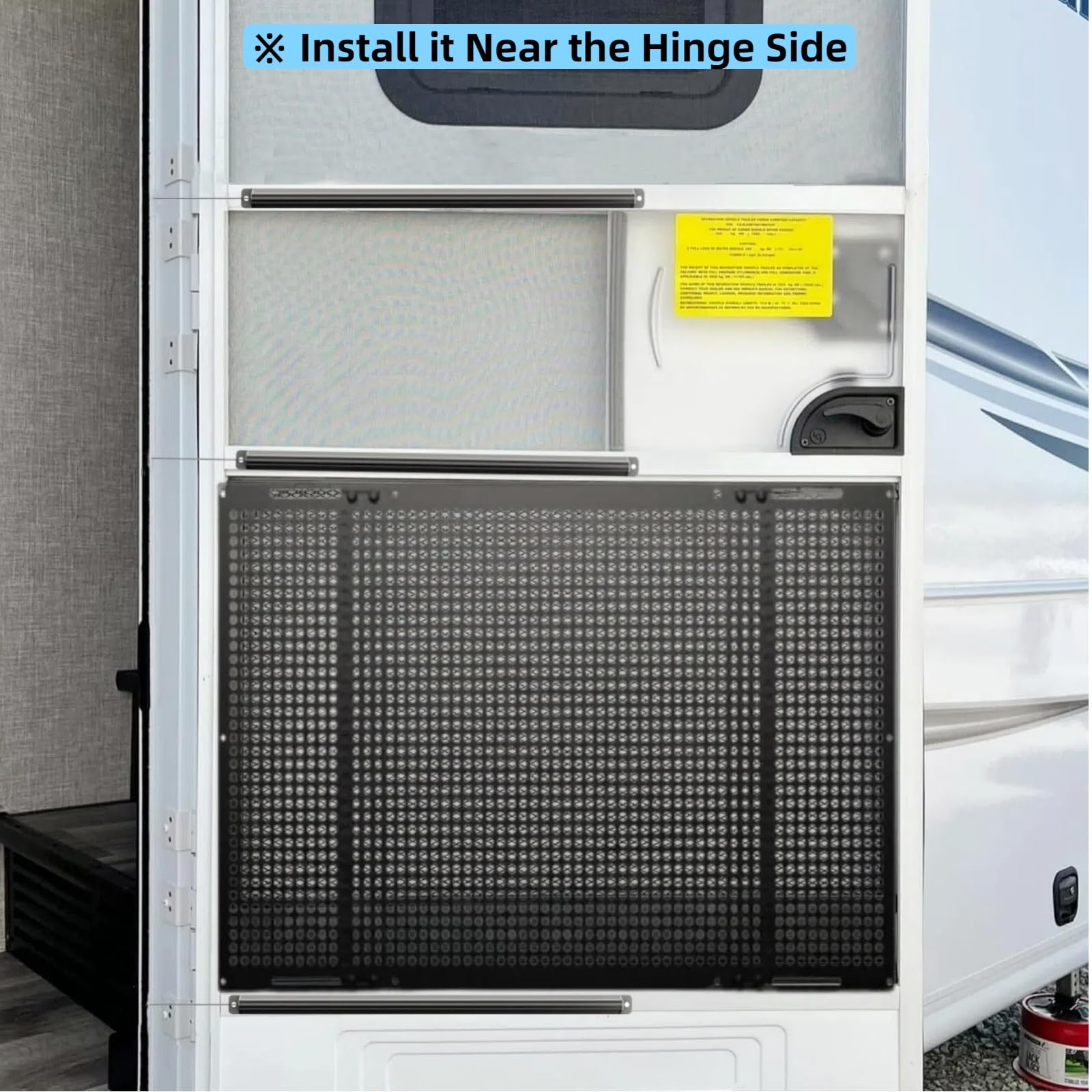 WanDwel door closer installed neatly near hinge for hands-free entry.