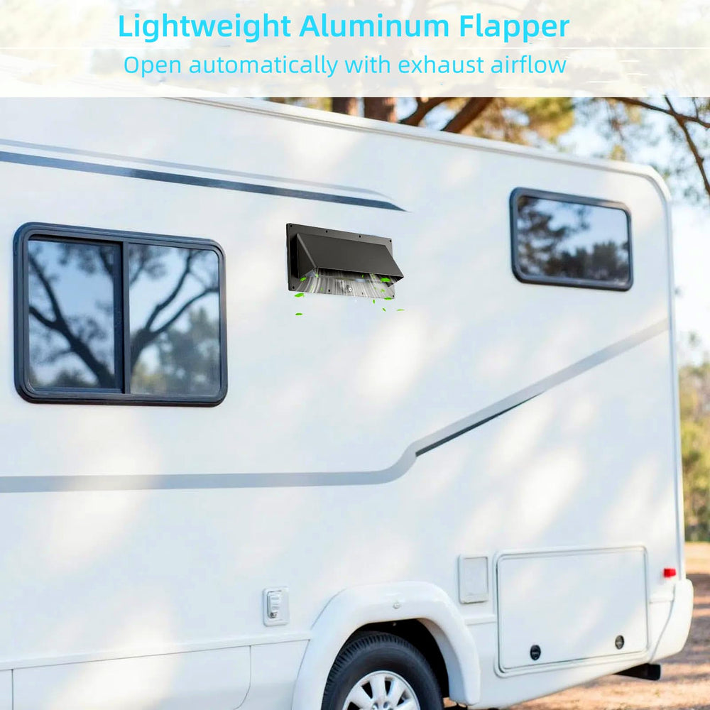WanDwel exterior RV wall mount during travel and parking.