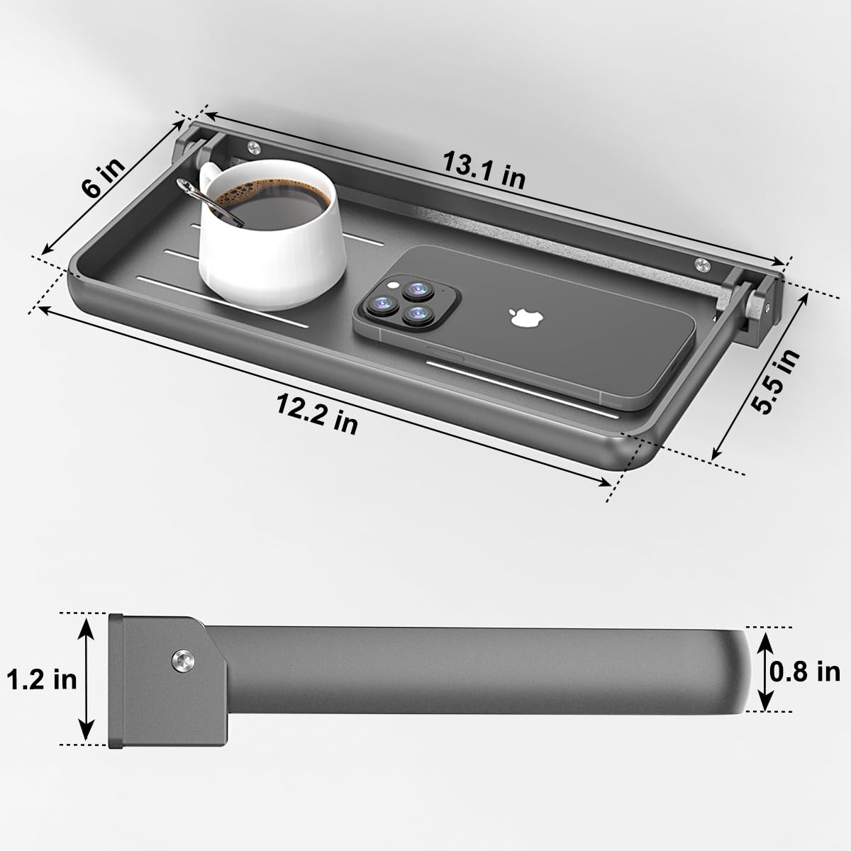 WanDwel foldable shelf folded storage ideal for compact cabins.