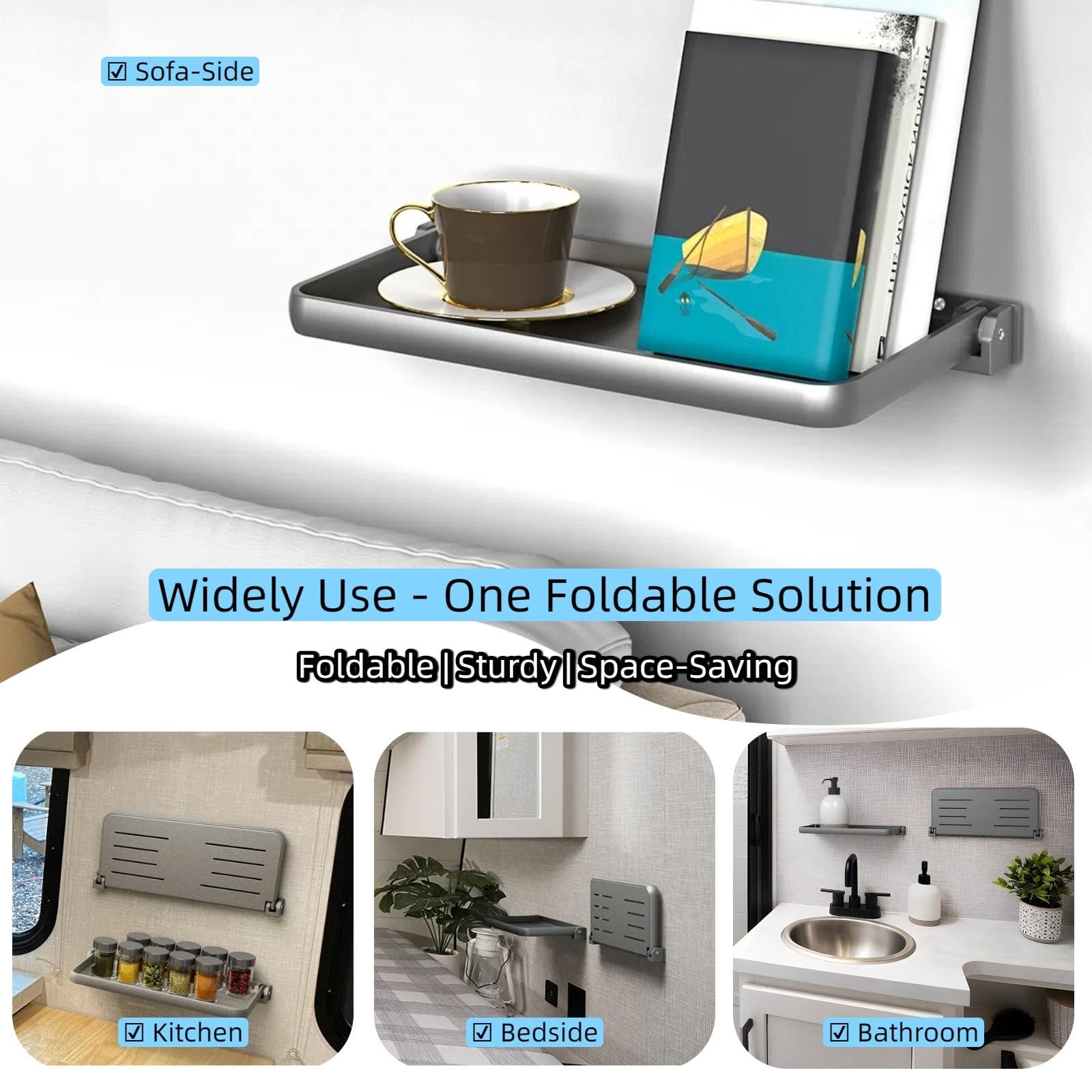WanDwel shelf with mounting hardware enables easy installation.