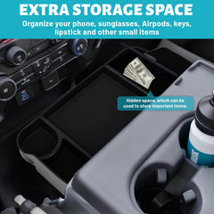 wangzhij car console organizer with hidden storage for daily items