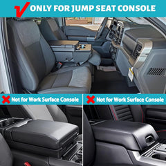 wangzhij headrest tray replacement keeps essentials organized on Ford jump seats