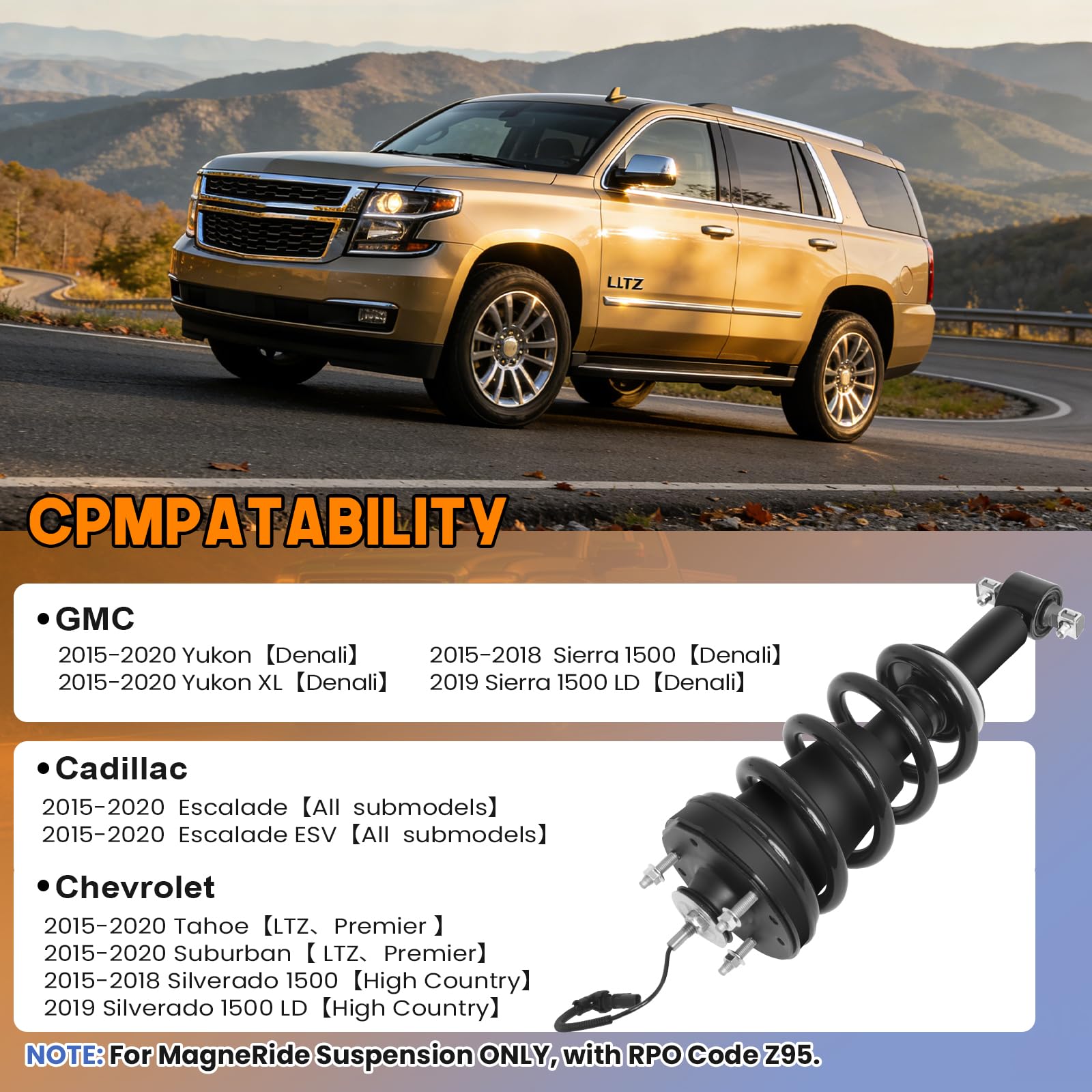 WANKECAR complete shock absorber assembly ready for replacement