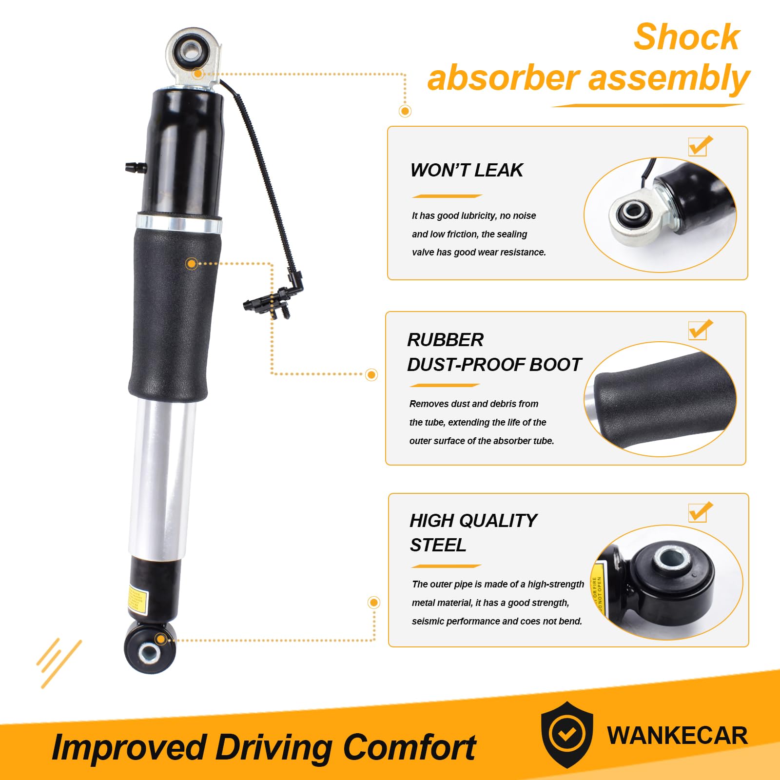 WANKECAR rear air shock absorber pair Sierra 1500 left supports balanced handling.
