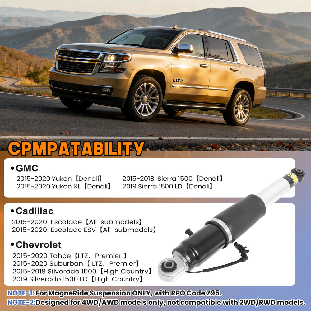 WANKECAR rear air shock absorber pair Tahoe left supports confident highway cruising.