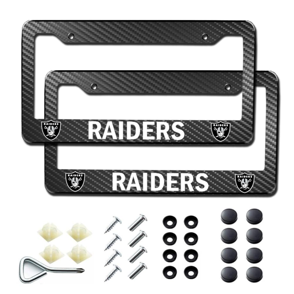 WANRELE 2-pack license plate frame front view emphasizes durable aluminum construction and rust resistance.