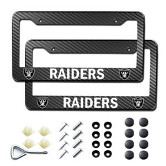 WANRELE 2-pack license plate frame front view emphasizes durable aluminum construction and rust resistance.