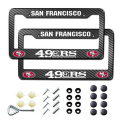 WANRELE aluminum license plate frames — front view highlights sturdy, corrosion-resistant construction.