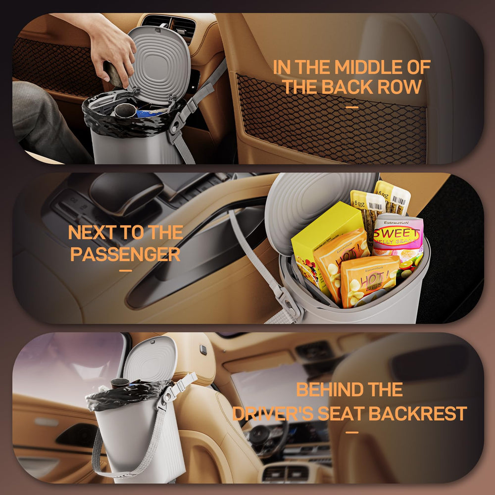 Waretary silicone trash bin seals odors in car cabins