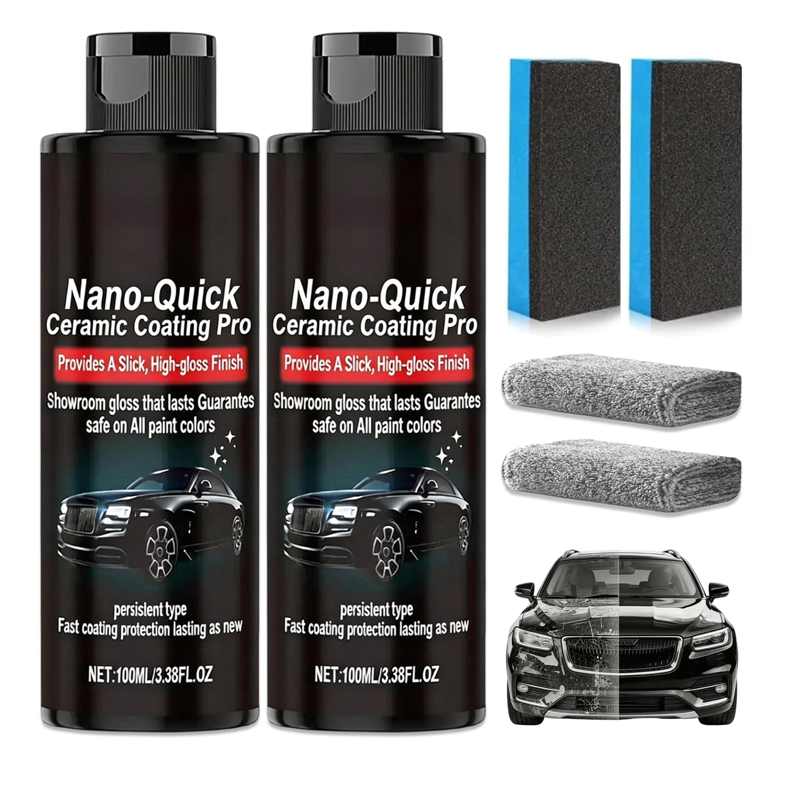 Warmow Nano-Quick Coating Pro bottle pour for effortless application and lasting gloss.