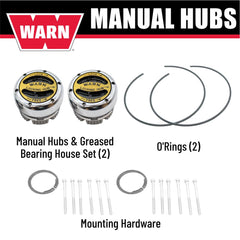 WARN 20990 19-spline fitment with chrome finish demonstrates compatibility and rugged look