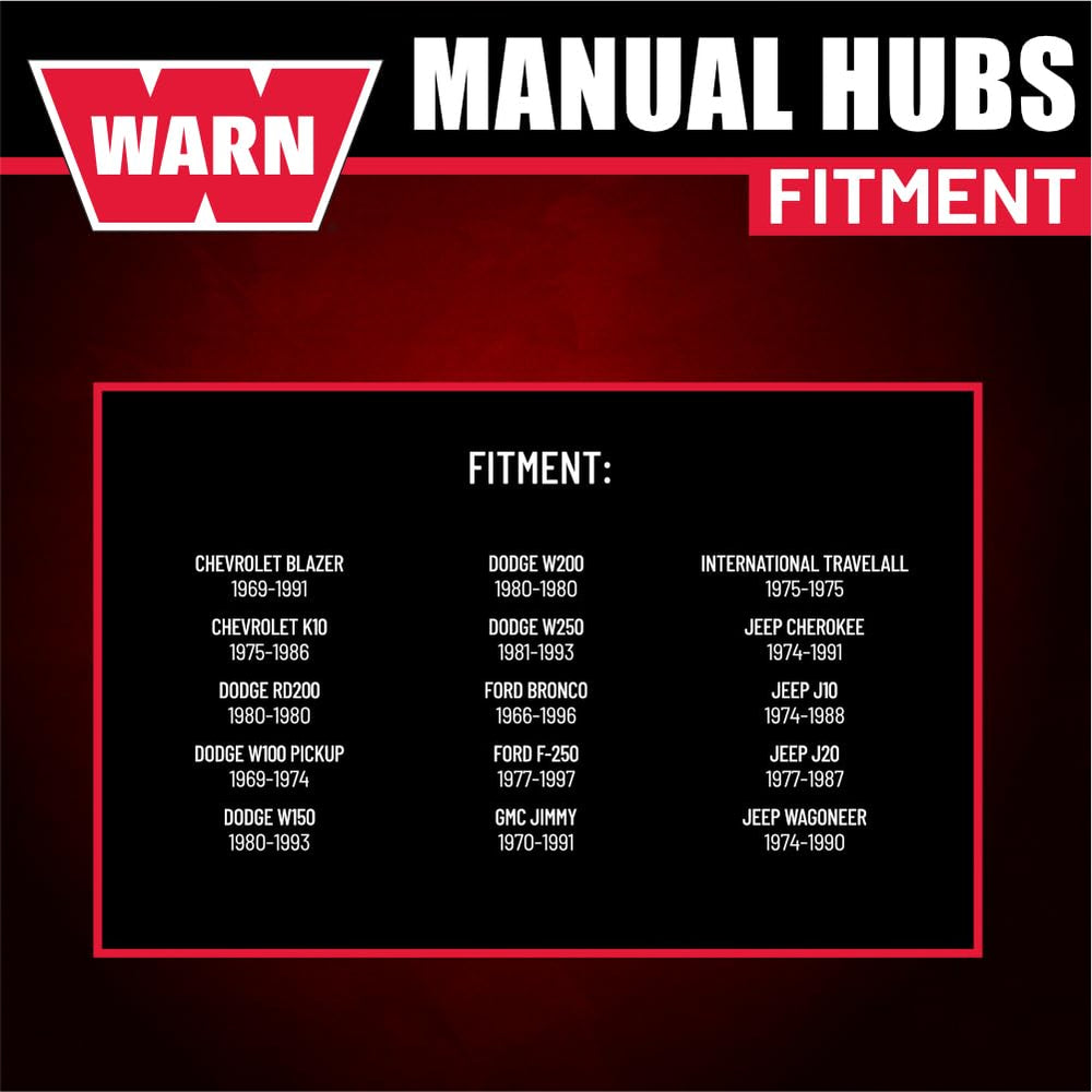 WARN 20990 pairing with mounting hardware indicates simple, straightforward installation
