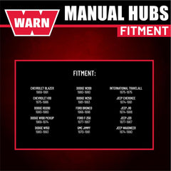 WARN 20990 pairing with mounting hardware indicates simple, straightforward installation
