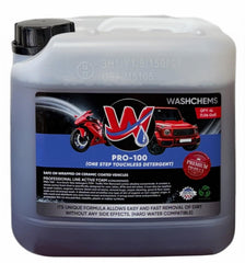 W Wash Chems PRO-100 bottle pour for quick dilution and touchless cleaning.