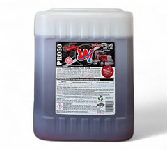 Wash Chems Pro50 bottle pour shows easy touchless application for vehicles
