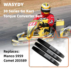 Wasydy 30-series belt installed on go-kart drivetrain for smooth engagement