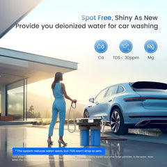 Waterdrop Spotless Car Wash System resin filter for mineral reduction and clearer water.