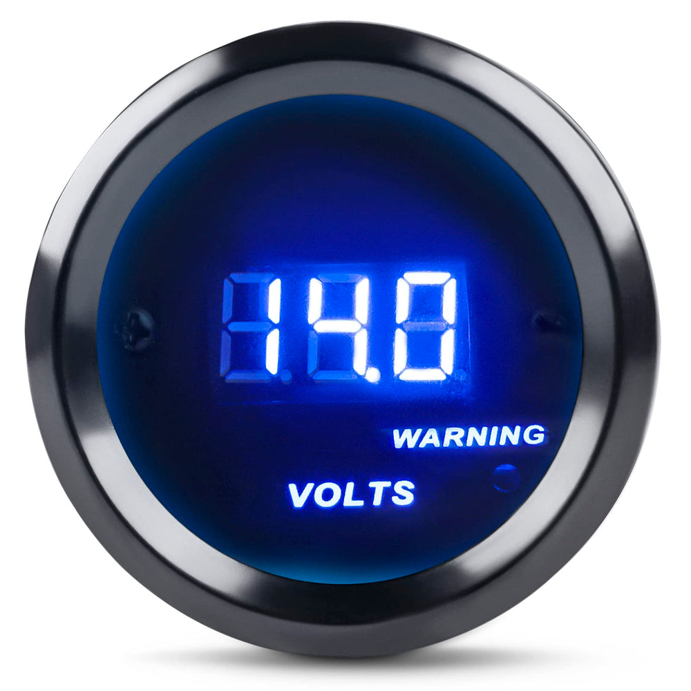 WATERWICH DC12V voltmeter with blue LED display for easy night readability
