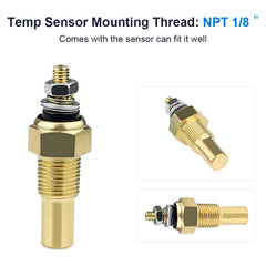 WaterWich oil temp gauge wire connection enabling quick installation