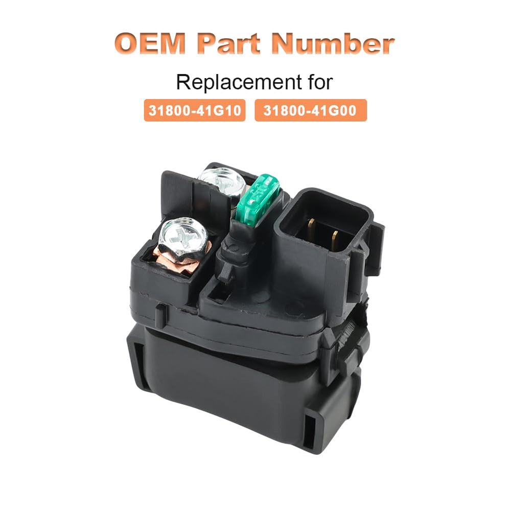 WATERWICH starter solenoid relay packaging highlights easy install design for fast upgrades.
