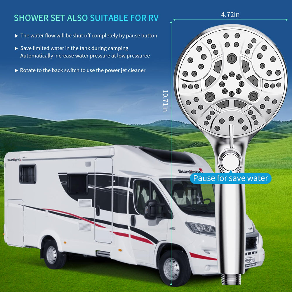 Watfigby RV shower head holder demonstrates easy mounting options for secure, adjustable placement.