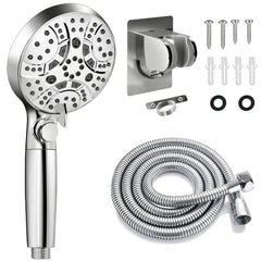 Watfigby RV shower head with hose showing 10 modes for flexible home and on-the-go showers.