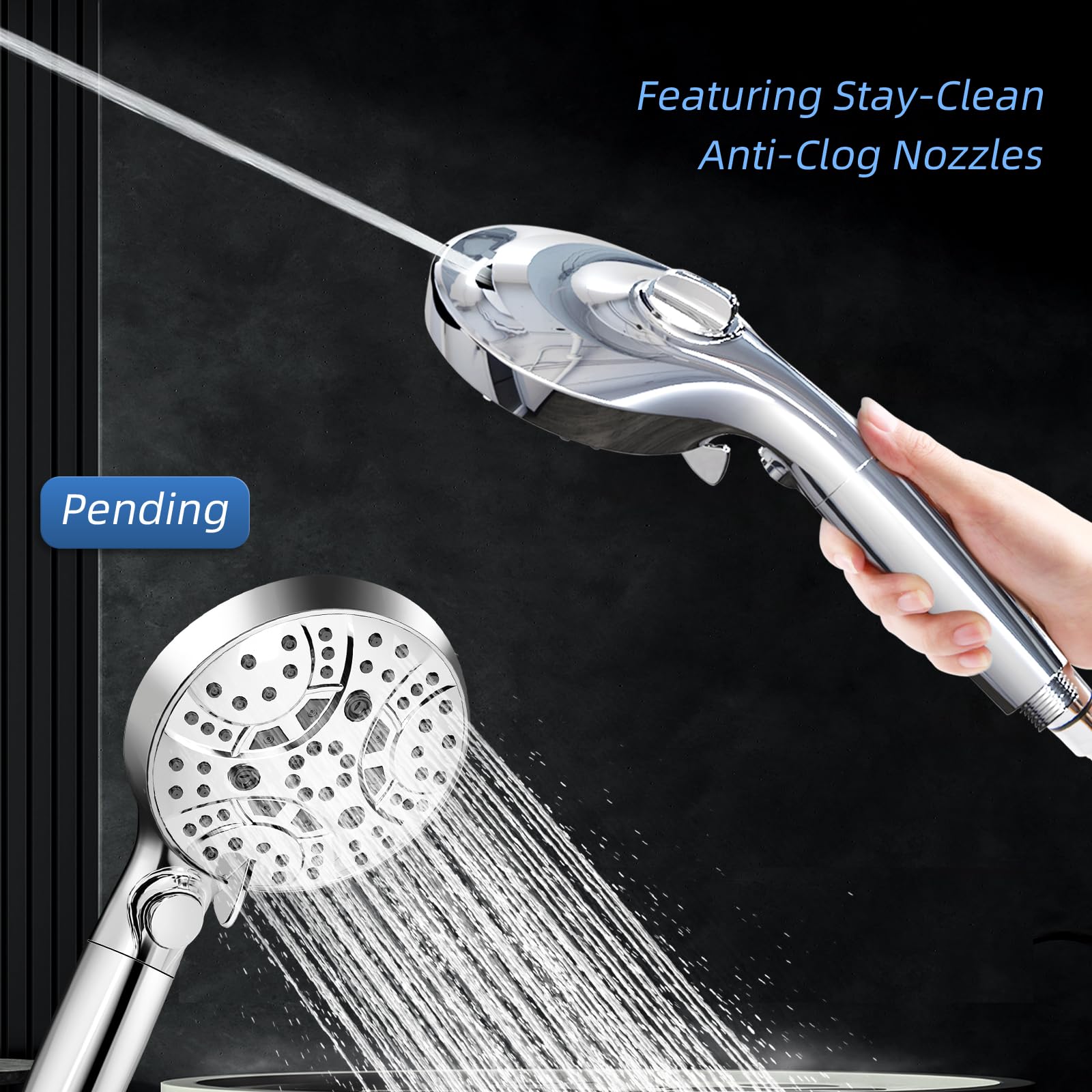 Watfigby RV shower head power wash mode delivers high pressure cleaning for tubs and tiles.