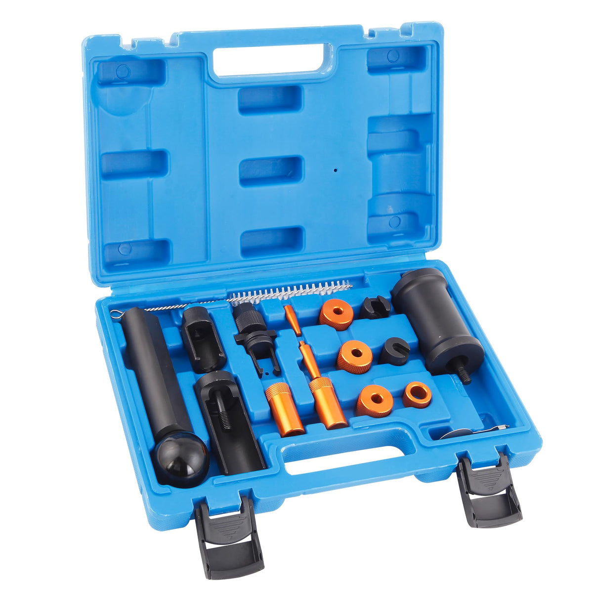 WAYCOJOY fuel injector puller case keeps the kit organized for mobile repairs.