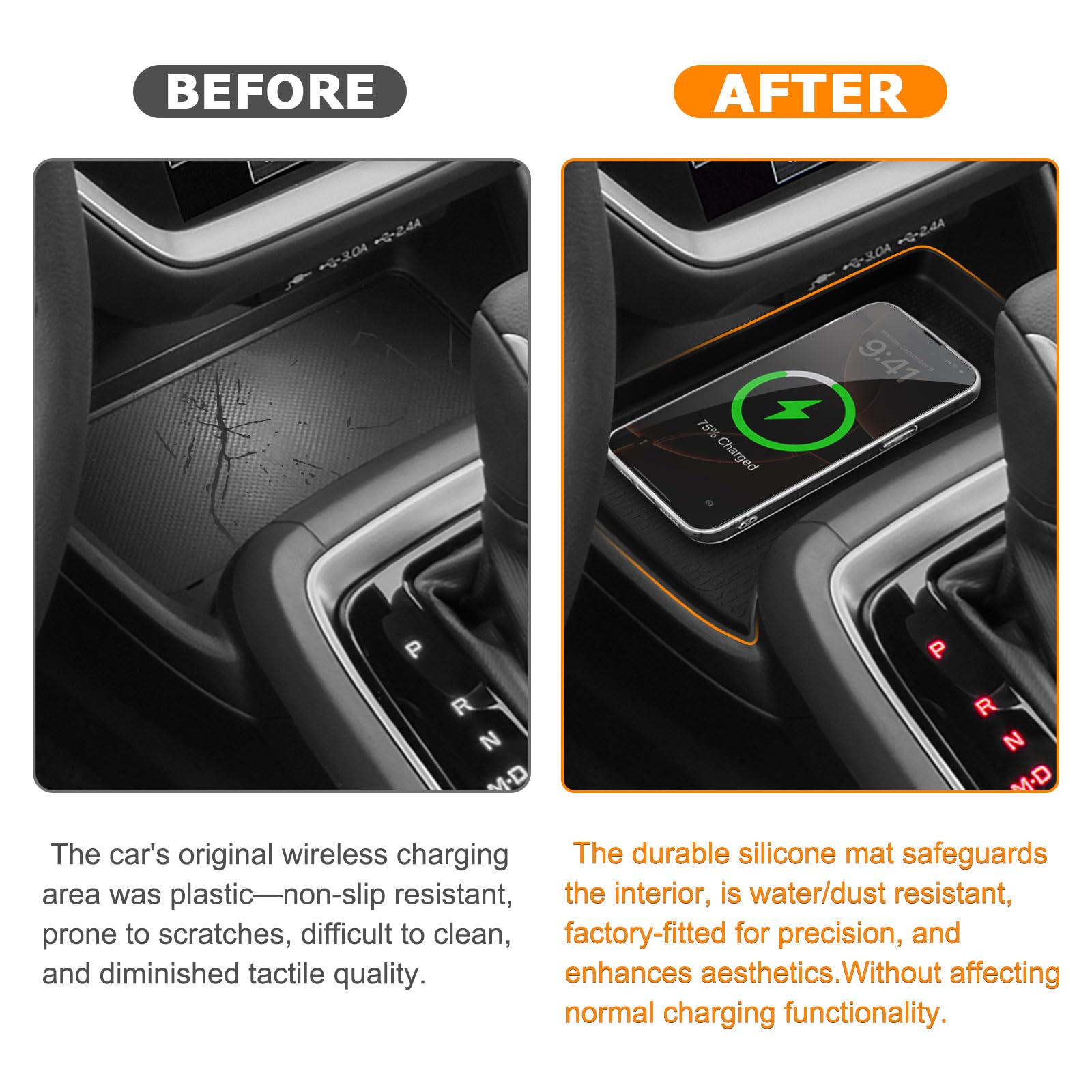 WBLATP easy installation shows the pad simply placed into the console.