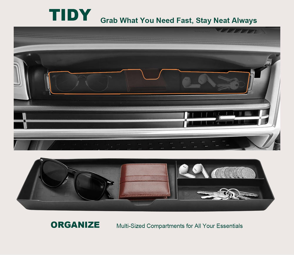 WBLATP Santa Fe central console storage tray enhances interior organization on trips.