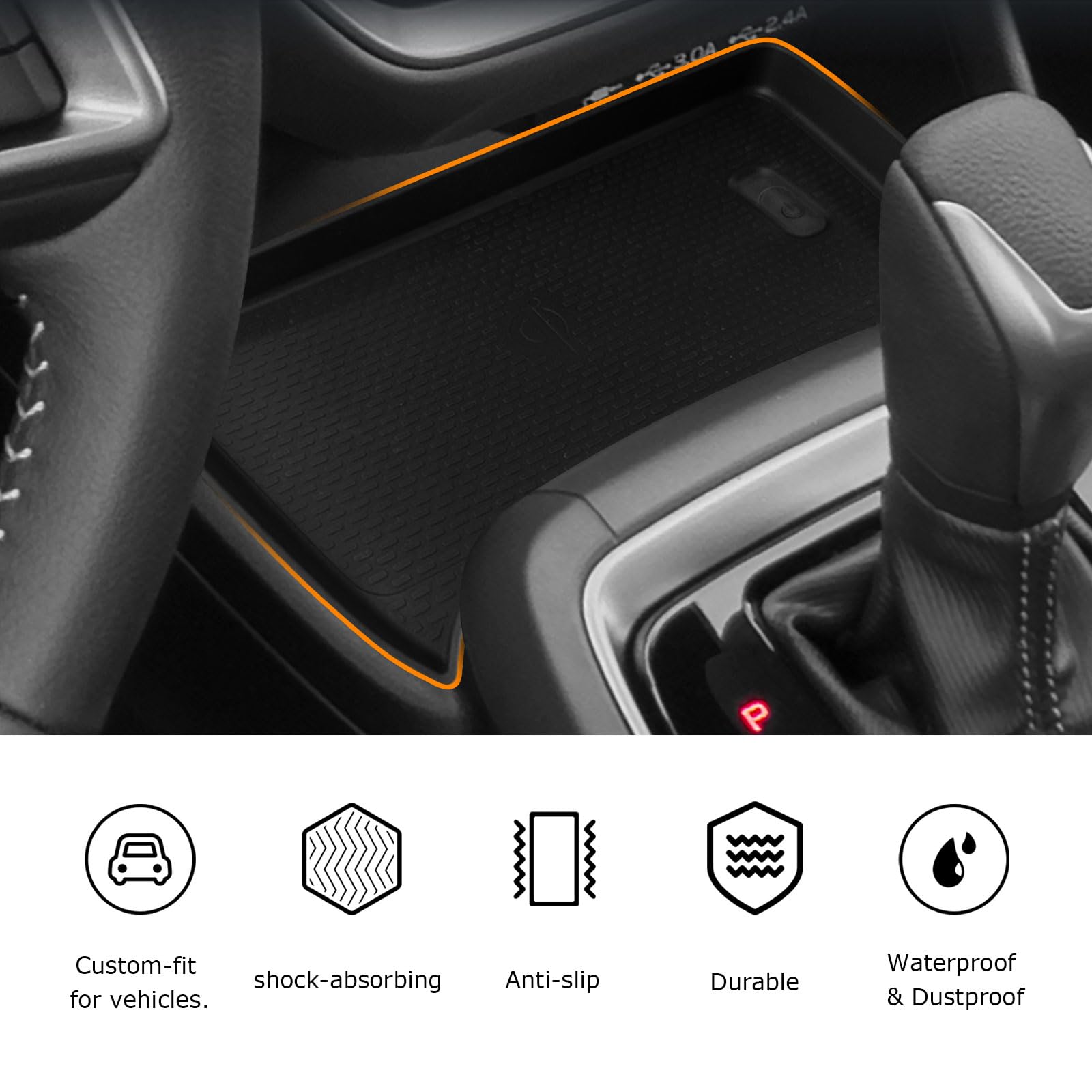 WBLATP silicone pad shows heat-dissipation around the charging area.