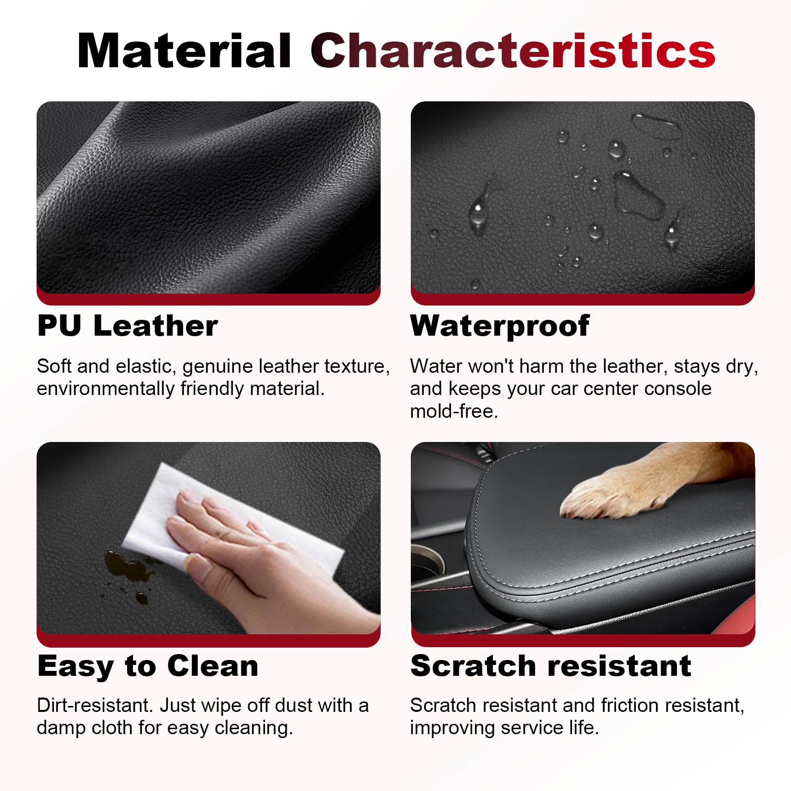 Cushioned armrest enhances comfort during daily driving