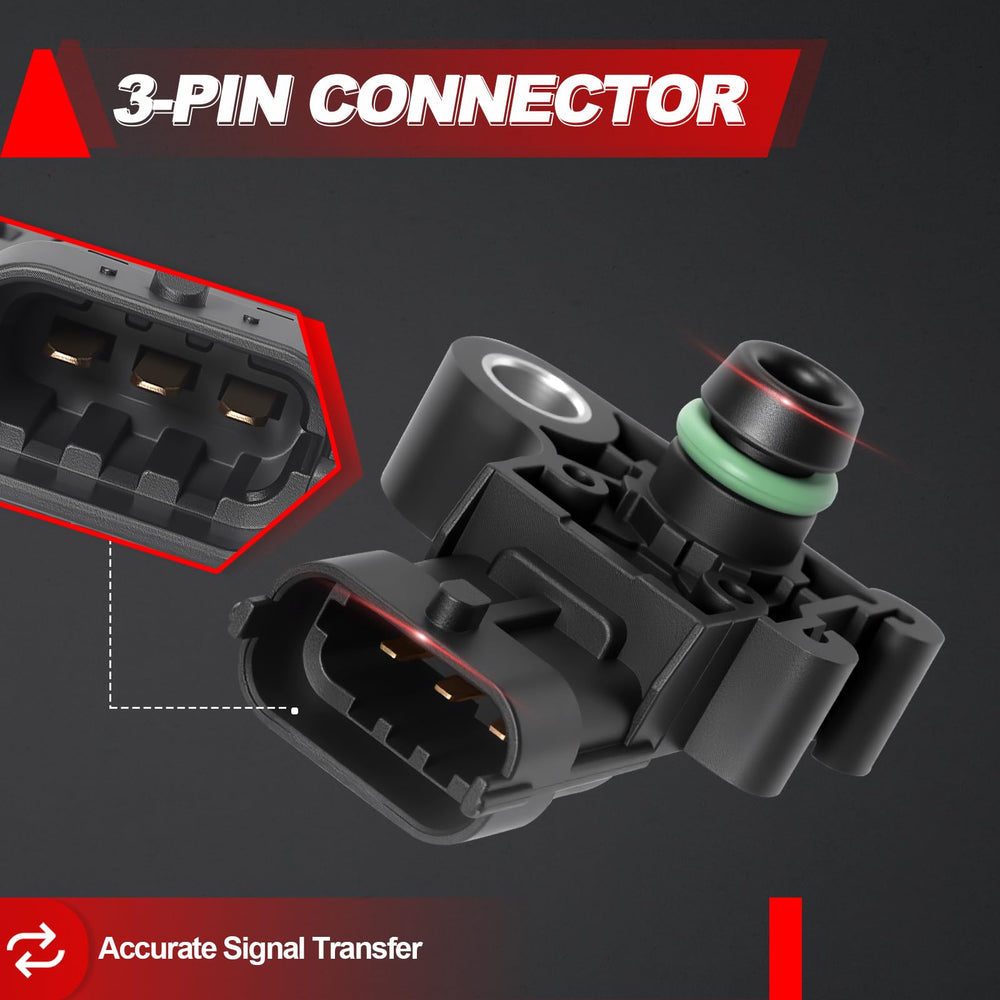 Wbsteanaten MAP Sensor with connector plug for reliable ECU signals.