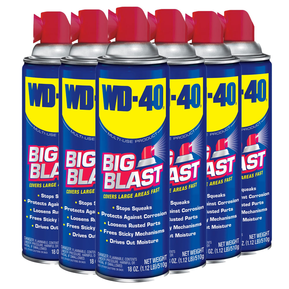 WD-40 Original Formula Big Blast bottle front shows broad coverage for quick applications