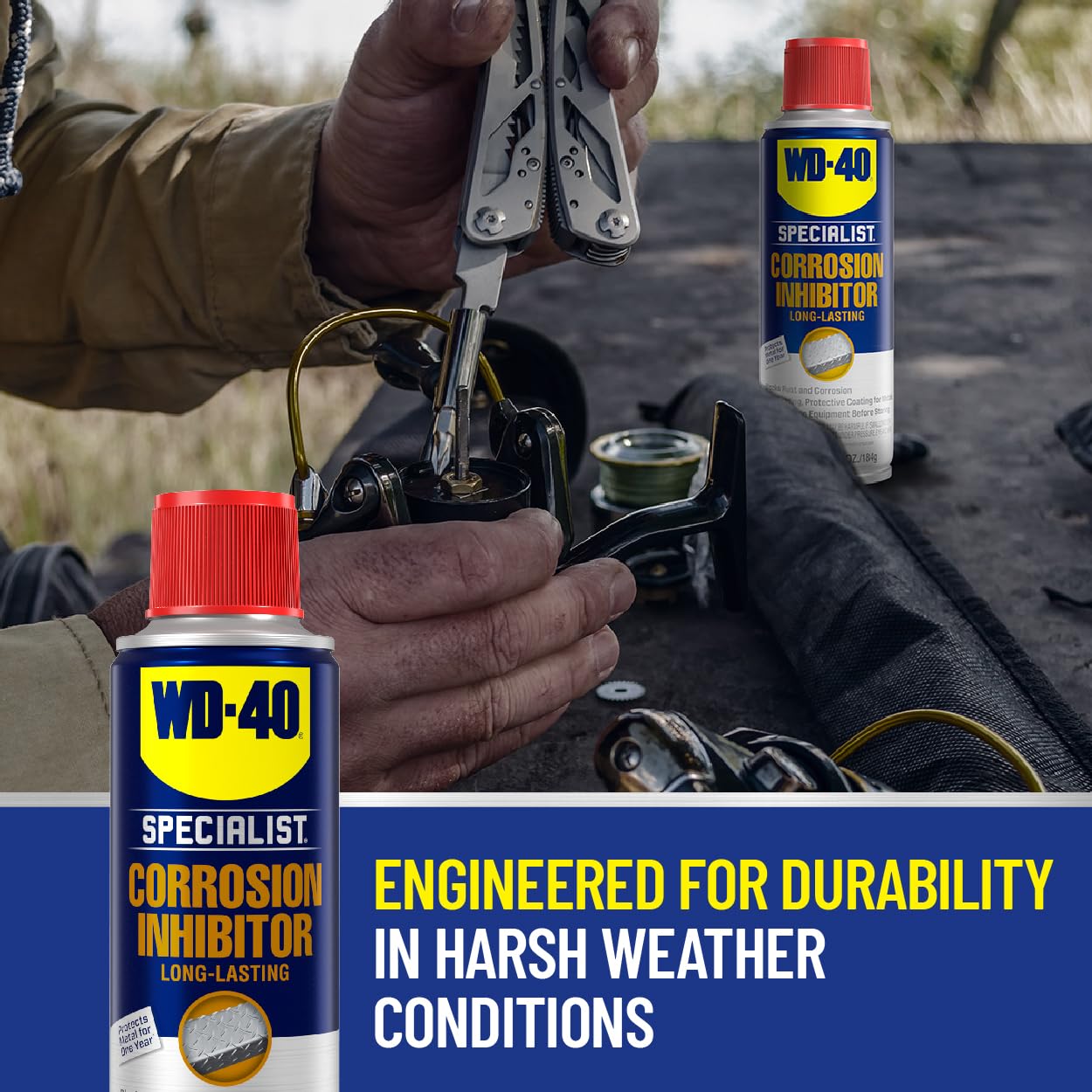 WD-40 Specialist Corrosion Inhibitor indoors protects tools and equipment for up to two years.