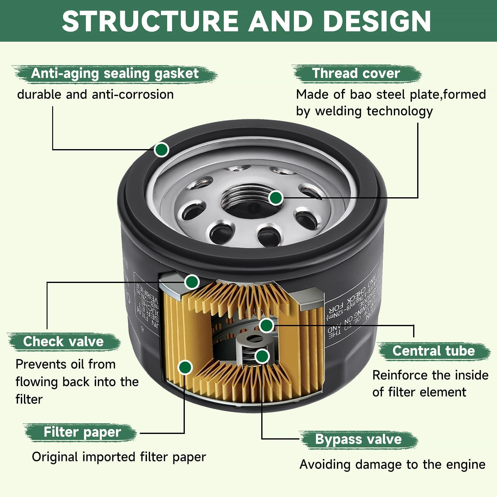 WDKTBM oil filter compatibility list illustrates broad Kawasaki engine fit.