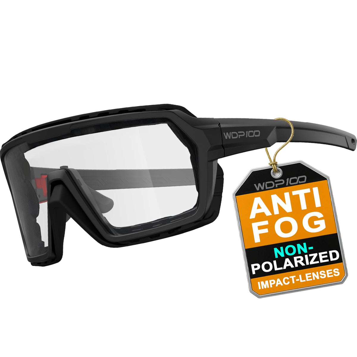 WDP100 Q38 anti-fog lens close up showing wide coverage for off-road rides