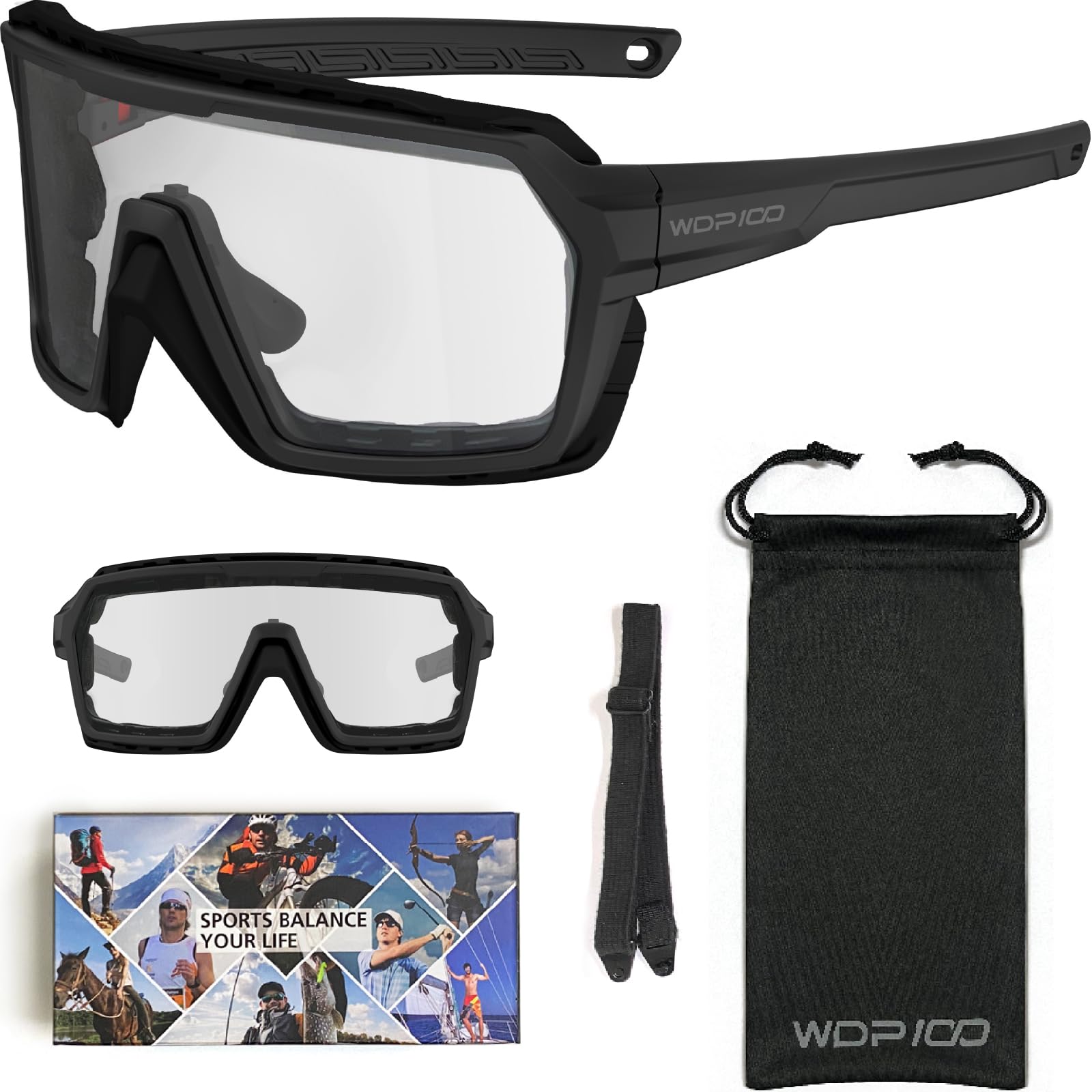 WDP100 Q38 wraparound lens providing expanded view for safer trail navigation