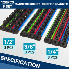 WEAREN magnetic socket trays securely grip sockets for stable storage