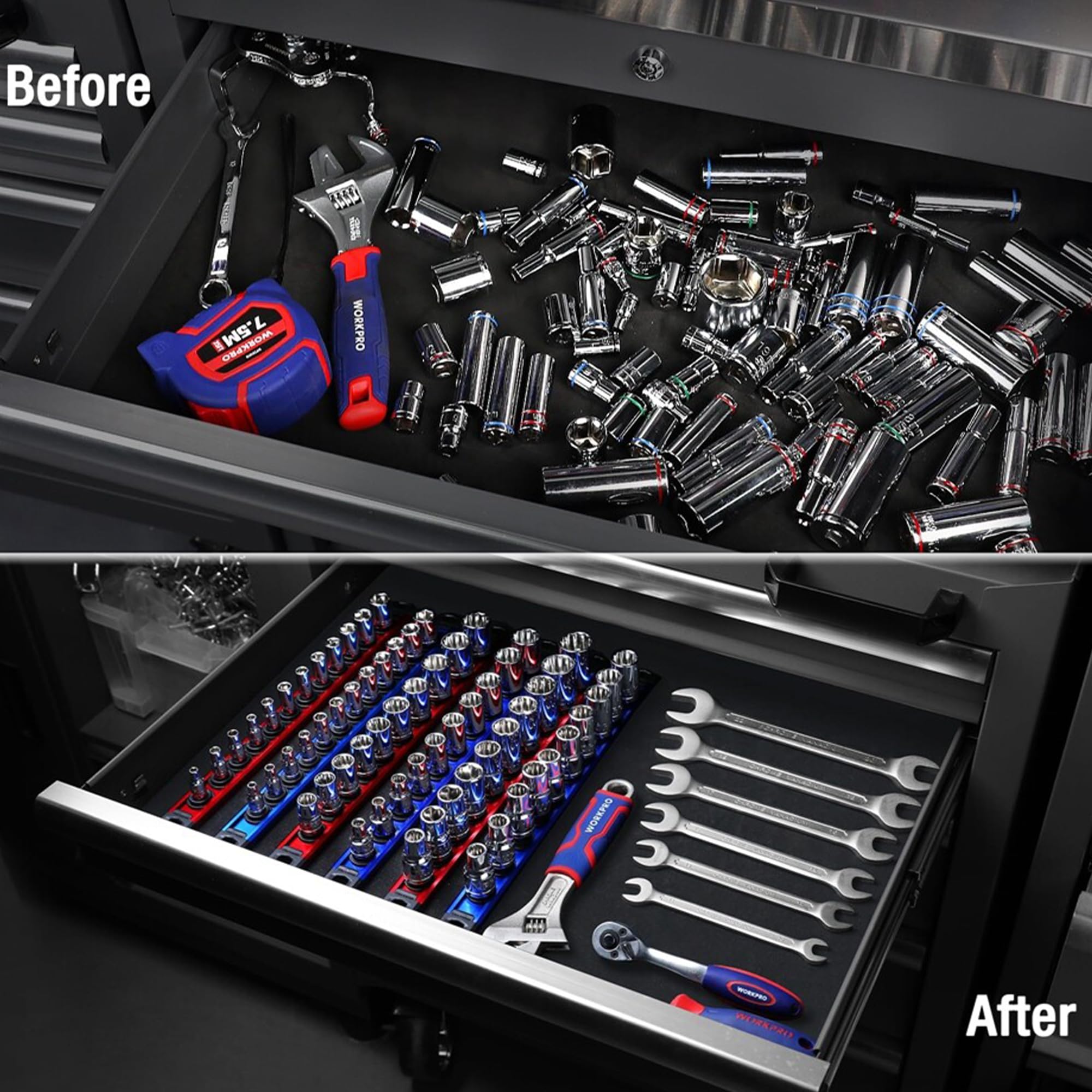 WEAREN compact design saves bench space while keeping sockets within reach