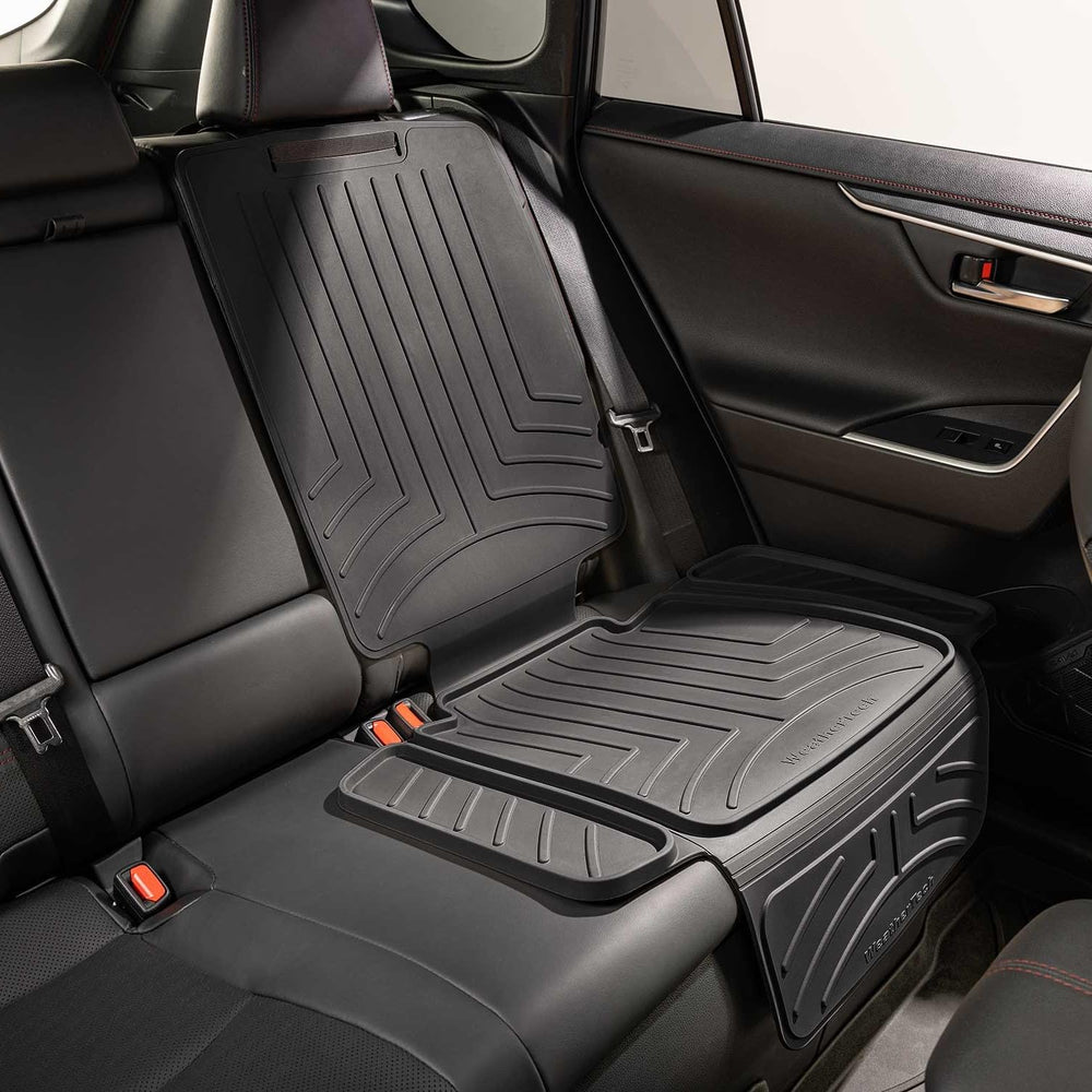 WeatherTech anti-skid top surface prevents seat movement during bumps and turns.