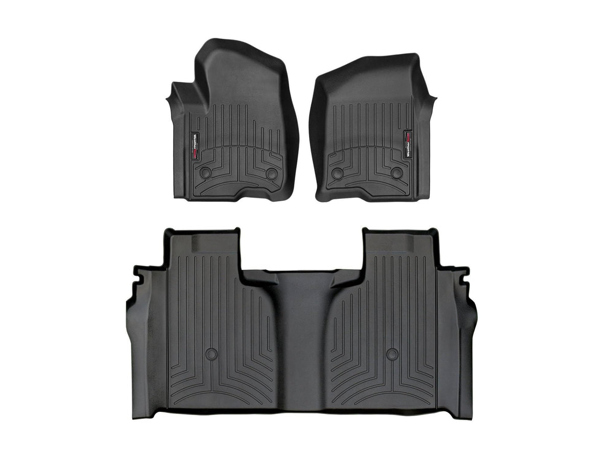 WeatherTech custom-fit floorliner for Chevy Silverado 1st row protects carpets with precise fit